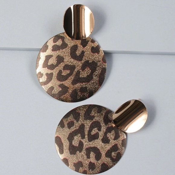 New leopard print earrings - Picture 3 of 5
